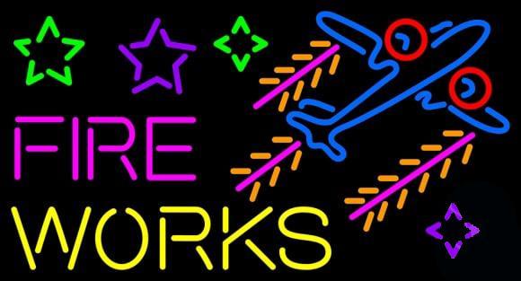 Fire Works For Sale Neon Sign
